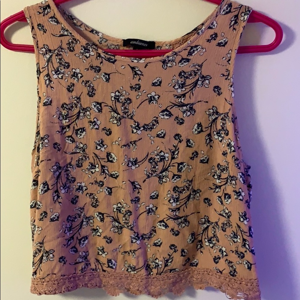 Flower Print Crop Top